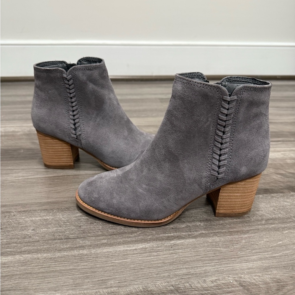 Blondo waterproof Gray Suede Ankle Booties